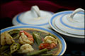 Mon Style Sour Curry of Okra, Shrimp and Roselle Leaves Recipe - สูตรทำแกงส้มมอญกระเจี๊ยบกุ้ง