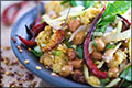 Spicy Salad of Curried Rice Croquettes, Fermented Pork, Ginger and Peanuts Recipe