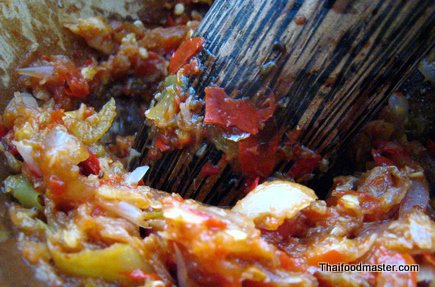 Grilled Pork Marinated in Garlic, Coriander and Pepper Served with Spicy Hot and Sour Tomato Relish