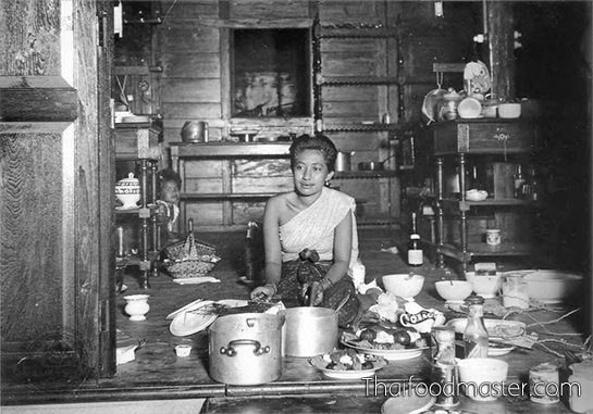 Lady Aab Bunnag in the kitchen of Ruen Ton residence